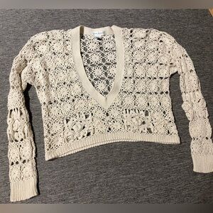 Jamie Scott vintage crochet knit cropped top